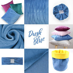 Plush Fabric | Solid Dusk Blue Minky Fabric for Sewing | Super Soft Cuddle Mater