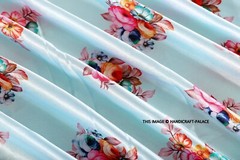 By Yard Elegant Floral Dress Material Soft Satin Silky Fabric Imitate Silk Craft