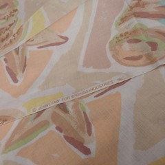Jenny Faw Springs Industries Seashell Fabric 1 Yard Pastel Beach Coastal 44″ W