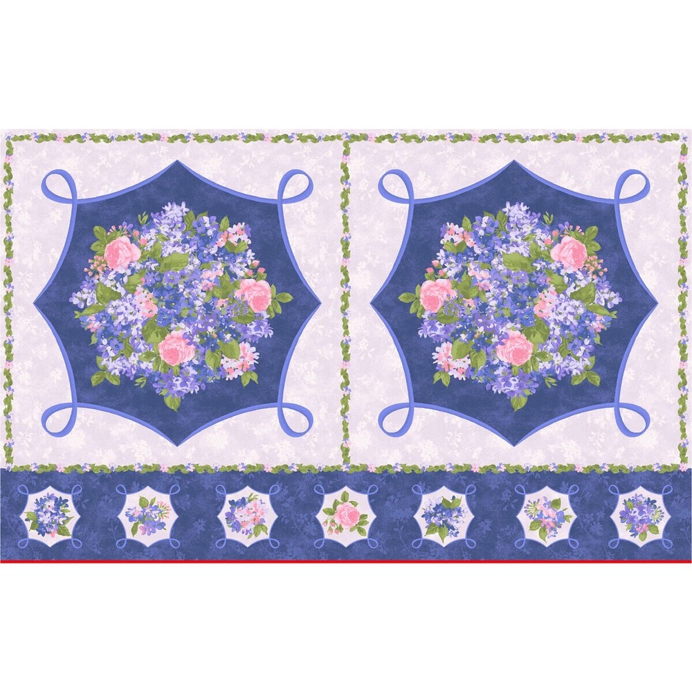 Maywood Studios Cottage Bouquet MAS10260-K 27″ Panel Fabric by the Panel