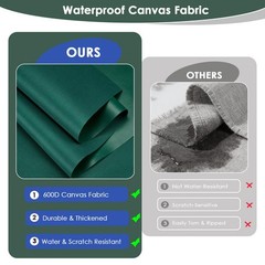 HYVAKUPPA Waterproof Canvas Fabric By Yard 60″ W 600 Denier PVC Backing Water