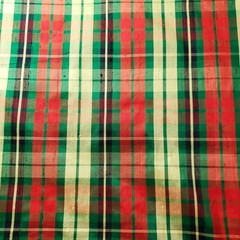 Green Red Yellow Christmas Plaid Silk Dupioni Fabric Iridescent 42″ by the Yard