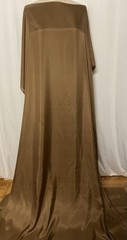 100% Luxurious Silk Habotai Taupe Brown Fabric By The Yard 44 “Wide