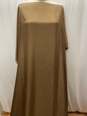 100% Luxurious Silk Habotai Taupe Brown Fabric By The Yard 44 “Wide