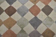 Izmir Sienna Multicolored Harlequin Check Regal Multipurpose Fabric