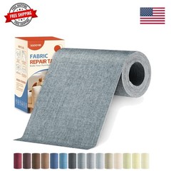 Linen Fabric Repair Tape Kit, 4″ x 80″ Self-Adhesive Couch Patch Repair Fabri…