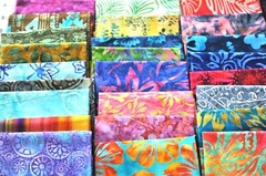 Lot of 10 100% Cotton Artisan Batik Quilt Mask Fabric Fat Quarters Random Lot