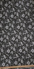 Gray floral Printed spandex stretchable Fabric wrinkle Free Tela 60” W Sold BTY