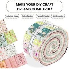 20 Variety Pack Cotton Jelly Roll Fabric 40 Precut Strips Quilting Craft New