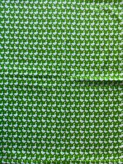BRIGHT GREEN FABRIC~White Ducks Rows~STACKS~Orange Feet Beaks~45×109~QUILT COTTN