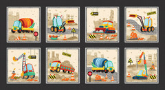 Construction Scenes Fabric 23″ X44″ Panel Another Brick Cotton Blank Quilting