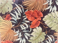 8 YARDS Richloom Outdoor Upholstery Fabric 55” W Tropical Leaves Botanical Blak