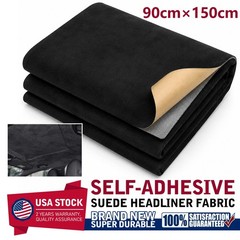 Suede Headliner Fabric with Adhwsive Backing Black 35″× 60″ Car Interior Roof