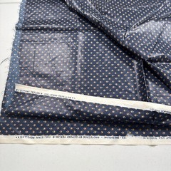 vintage dupont upholstery fabric blue floral cotton 63×54 1.75 yards