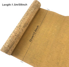 Thin Cork Fabric by the Yard Eco-Friendly Faux Leather Embellished Craft Fabric