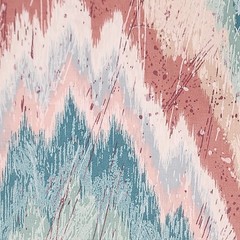 Stanley King Studio Pastel Zig Zag Upholstery Fabric Cotton Remnant 144×52.5 in