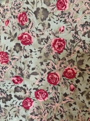 Beth Bruske for David Textiles Floral Rose Cotton Fabric 2+ Yards Uncut Quilting