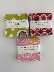 Me & My Sister Designs for Moda LOL, Hubba Hubba, Weeds, Set Of 3, 2.5” Squares
