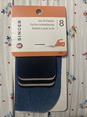 SINGER 00096 Iron-On Patches Combo, Repair Kit for Jeans and Pants, 8-Count