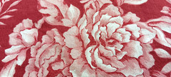 Eddie Bauer Fabric Floral Maroon Red Cream 2+ Yards Upholstery Material 98″x59″