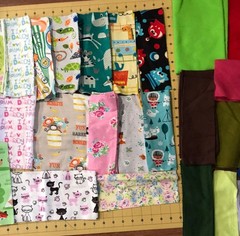 Fabric Scraps 2 Pounds Flannel 43 Different Prints and Solid Pieces #87