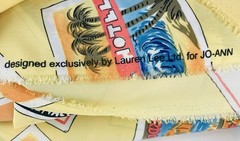 JoAnn Fabrics Yellow Hotels of the World Fabric 5 yards Beaches Italy Spain Japa