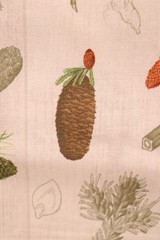 108″L x 44″ W David Textiles Woodland Chart Pine Tree Cone Theme Branches Seeds