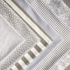 Misscrafts 7pcs Quilting Fabric 100% Cotton Craft Fabric Bundle Squares Grey …