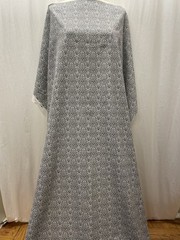 100% Fine Cotton Poplin Printed Gray White Joann Fabric 1 .5 Yard Long 45″ W
