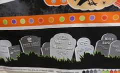 Halloween Fabric Panel 100% Cotton Count Dracula 23 1/2″ X 42″