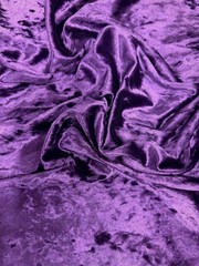 Samantha PURPLE Polyester Stretch Crushed Velvet Fabric by the Yard for Bows, T