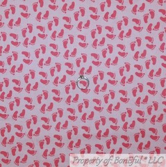 BonEful Fabric FQ Cotton Quilt Aqua Blue Water Sea Creature Crab Fish Scenic Dot