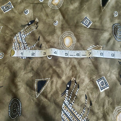 100% Rayon Challis Fabric African Animal Print On Olive Green 58″W x 2 Yards