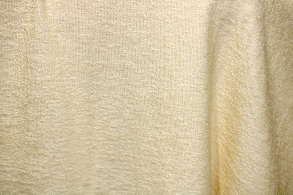 FRENCH TERRY KNIT 2 WAY SPANDEX FABRIC 60″ WIDE LIGHT YELLOW 9 OZS. BY THE YARD