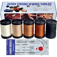 zwzxd Extra Strong Upholstery Repair Sewing Thread Kit 5 Spool, classic color