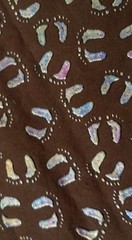 Metallic Brocade Fabric Brown Iridescent Lifted Cloque 3 1/3 Yards Feet Pattern