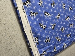 Lot Of 9 Animal Fabric Mix 10.5 Yards Vintage 1992 Cow Horse Cat Chick Lady Bug