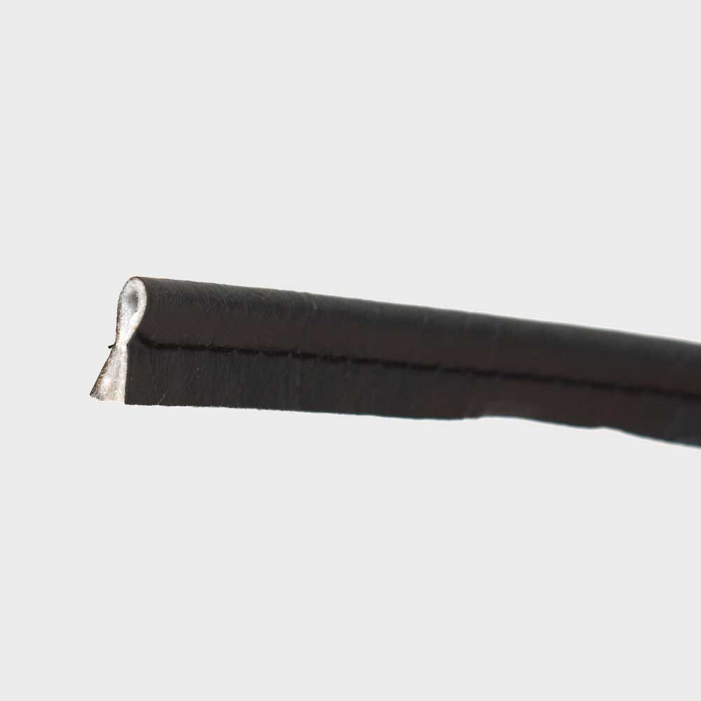 Boat Puff Cord Welting | Faux Leather Charcoal Gray 1/8 Inch (YD)