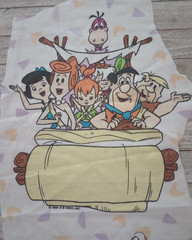 flintstones fred pebbles fun fabric sheet scrap 13 x 12 inch 1pc