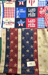 YOUR CHOICE: Patriotic Scraps Remnants Flags Stars Stripe cotton quilting Fabric