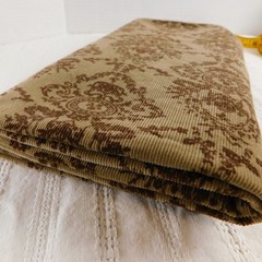 Corduroy Fabric Brown Vintage 80s Cotton Sewing Crafts 50×42.5 Yardage Fine Welt