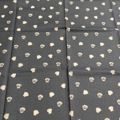Tiny Seashells On Gray Cotton Fat Quarter 18”x21” New