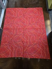 Red 80s Synthetic Blousing Fabric 2 Yards X 60 Inches LOOMSKILL brand