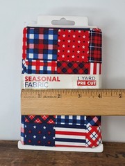 Lot of 4 Seasonal Fabric 100% Cotton Duck Precut 1 Yard 36″ x 44″ in Americana
