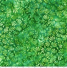 Wilmington Batiks – Sea Stars – Fans Allover – Lime Green