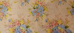 2 Yards 1″ Country Floral Blue/Yellow 100% Cotton Quilting Fabric Single Piece