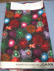 JO-ANN FABRICS EXCLUSIVE COTTON PRINT FABRIC FIREWORKS 1 1/2 YDS. 4 TH OF JULY