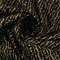 DI LEWIS CHEN BLACK BEIGE FLORAL VINE GEOMETRIC MULTIPURPOSE FABRIC BY YARD 54″W