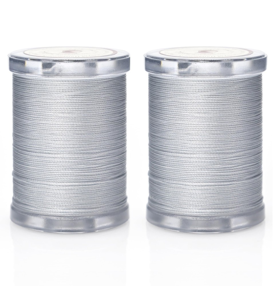 Selric 300Yards Extra Strong Bonded Nylon Thread for Leather Sewing, Silver H…