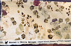 Marcel by Cecile Metzger For FIGO Fabrics Watercolor Pansies Neutral BTFQ